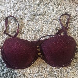 VS PINK 34D studded lace push up bra